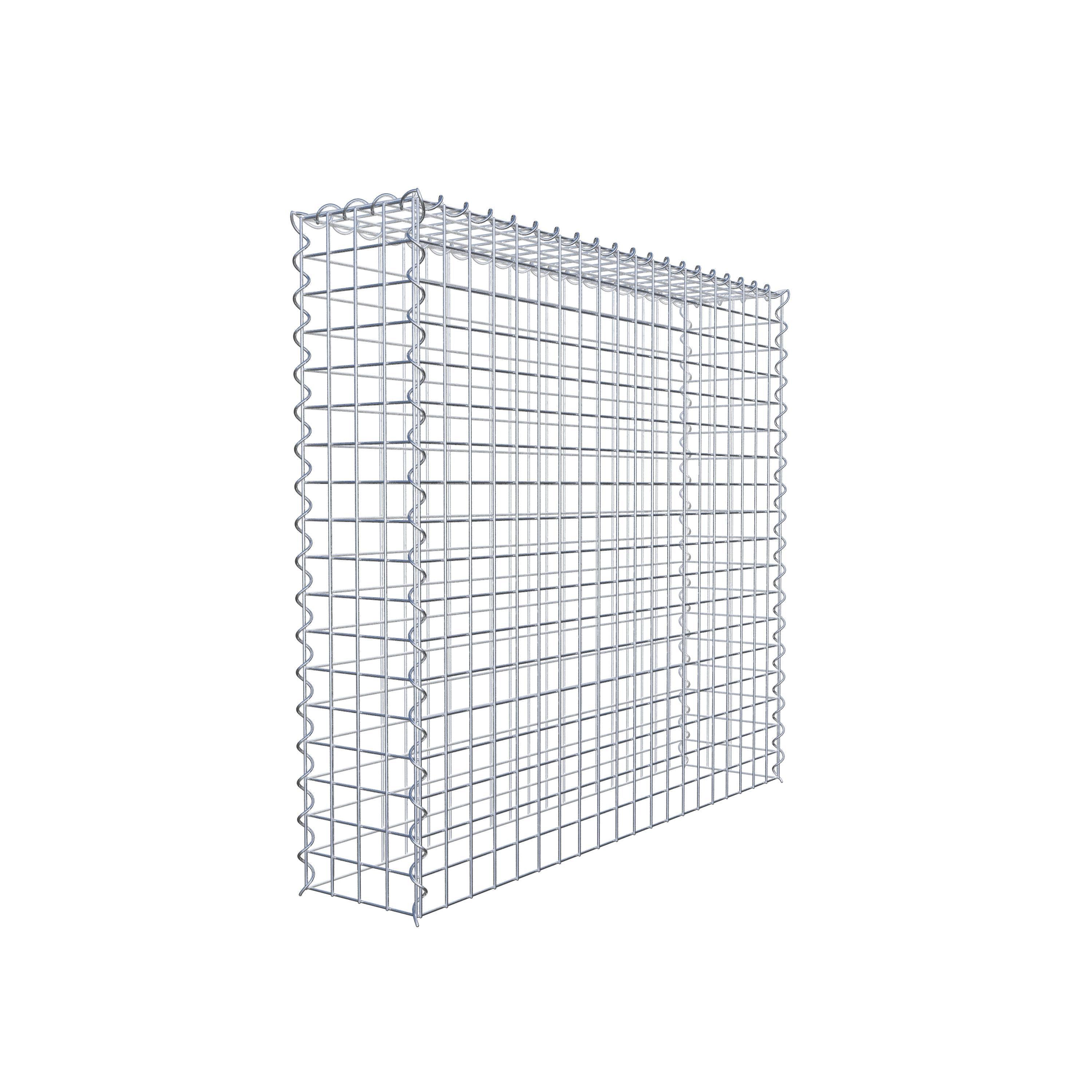 Opvokset gabion type 3 100 cm x 90 cm x 20 cm (L x H x D), maskestørrelse 5 cm x 5 cm, spiral