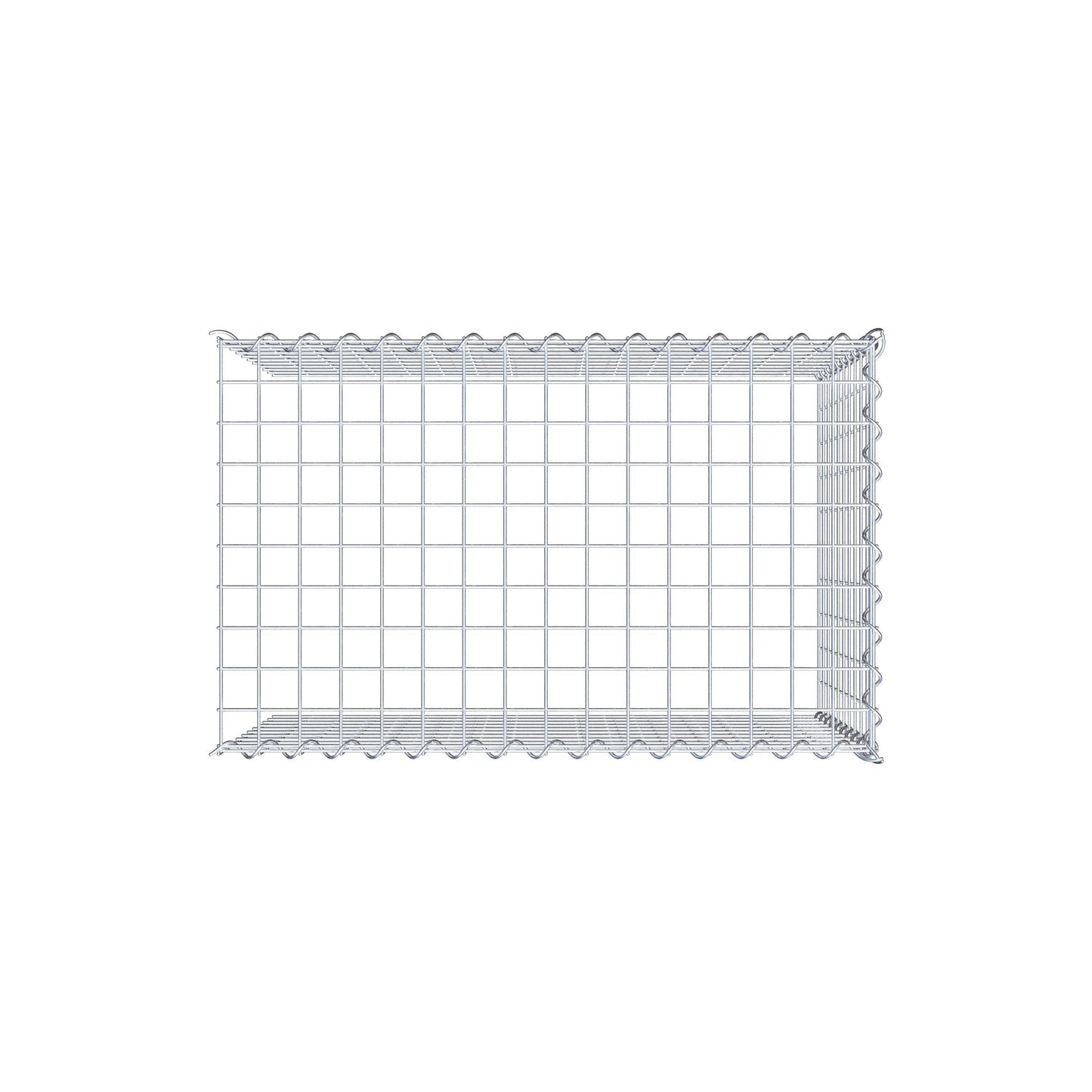 Grown-on gabion type 4 80 cm x 50 cm x 50 cm (L x H x D), mesh size 5 cm x 5 cm, spiral