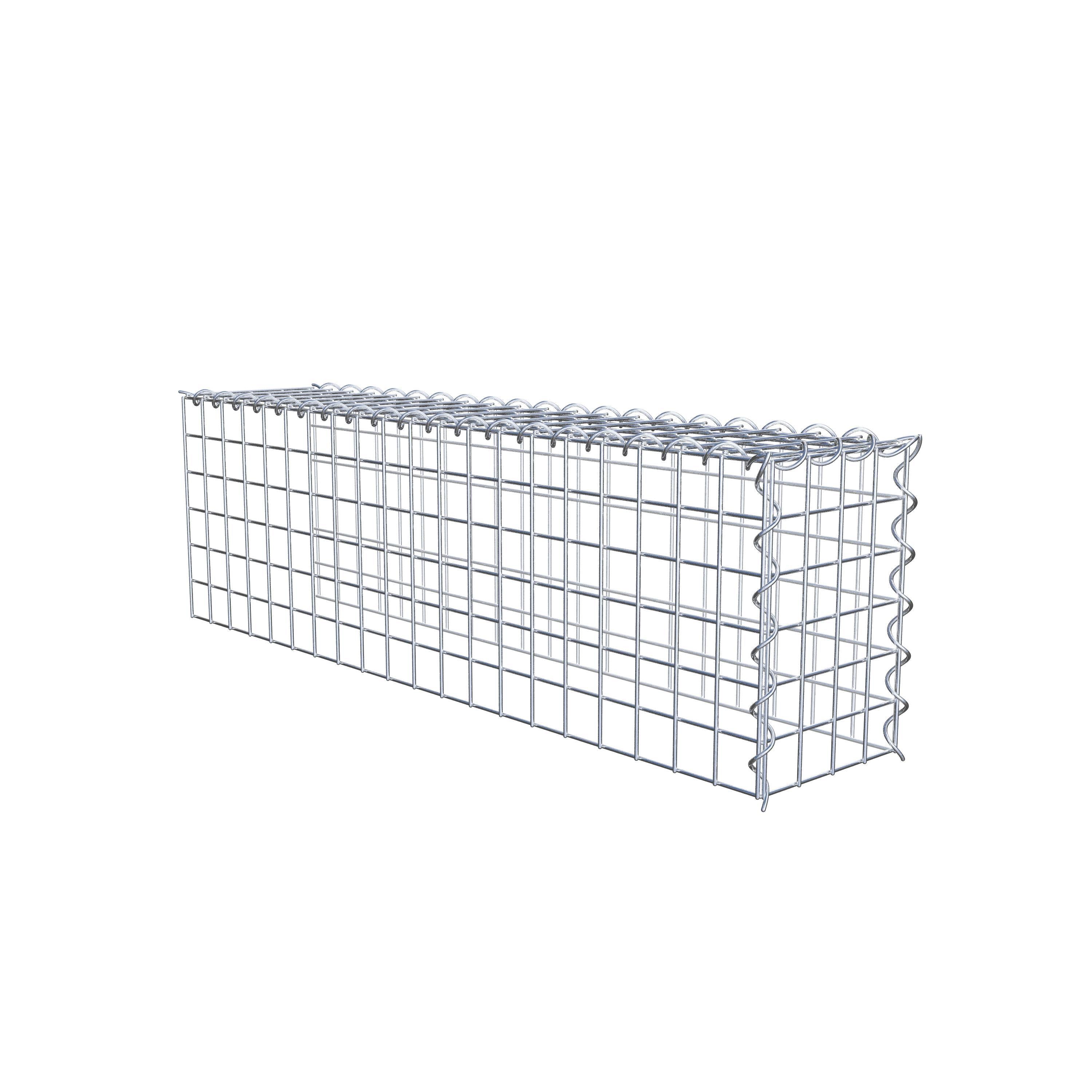 Grown-on gabion type 4 100 cm x 30 cm x 20 cm (L x H x D), mesh size 5 cm x 5 cm, spiral