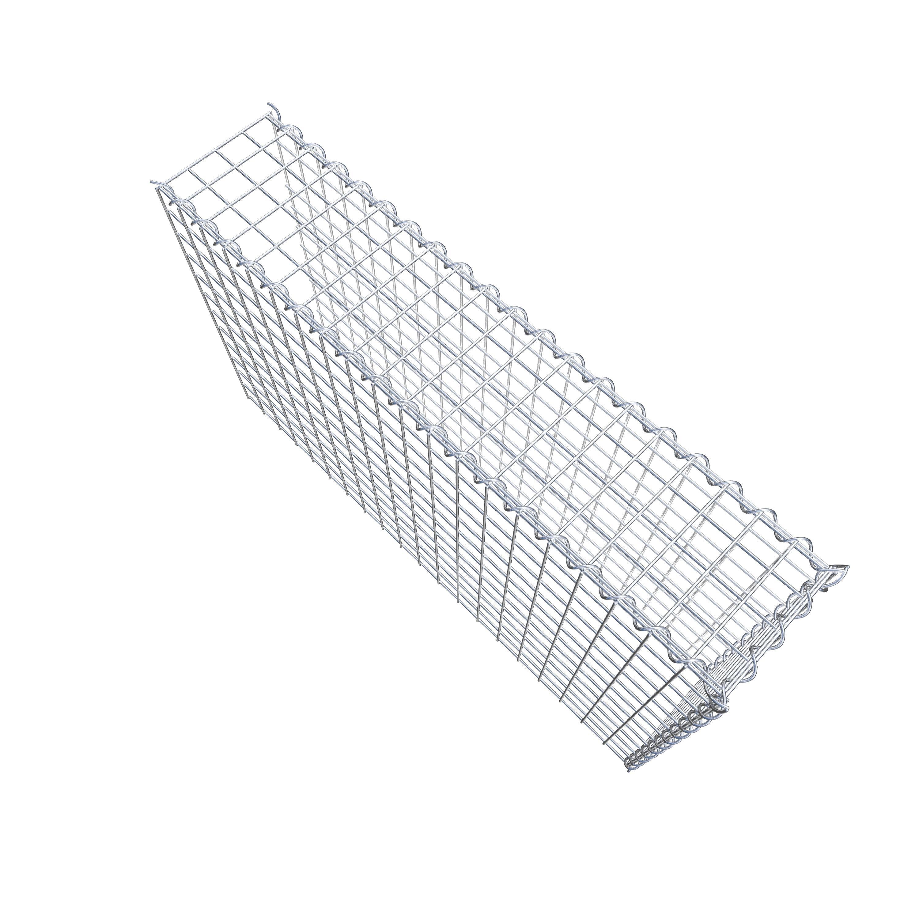 Opvokset gabion type 4 100 cm x 60 cm x 20 cm (L x H x D), maskestørrelse 5 cm x 5 cm, spiral