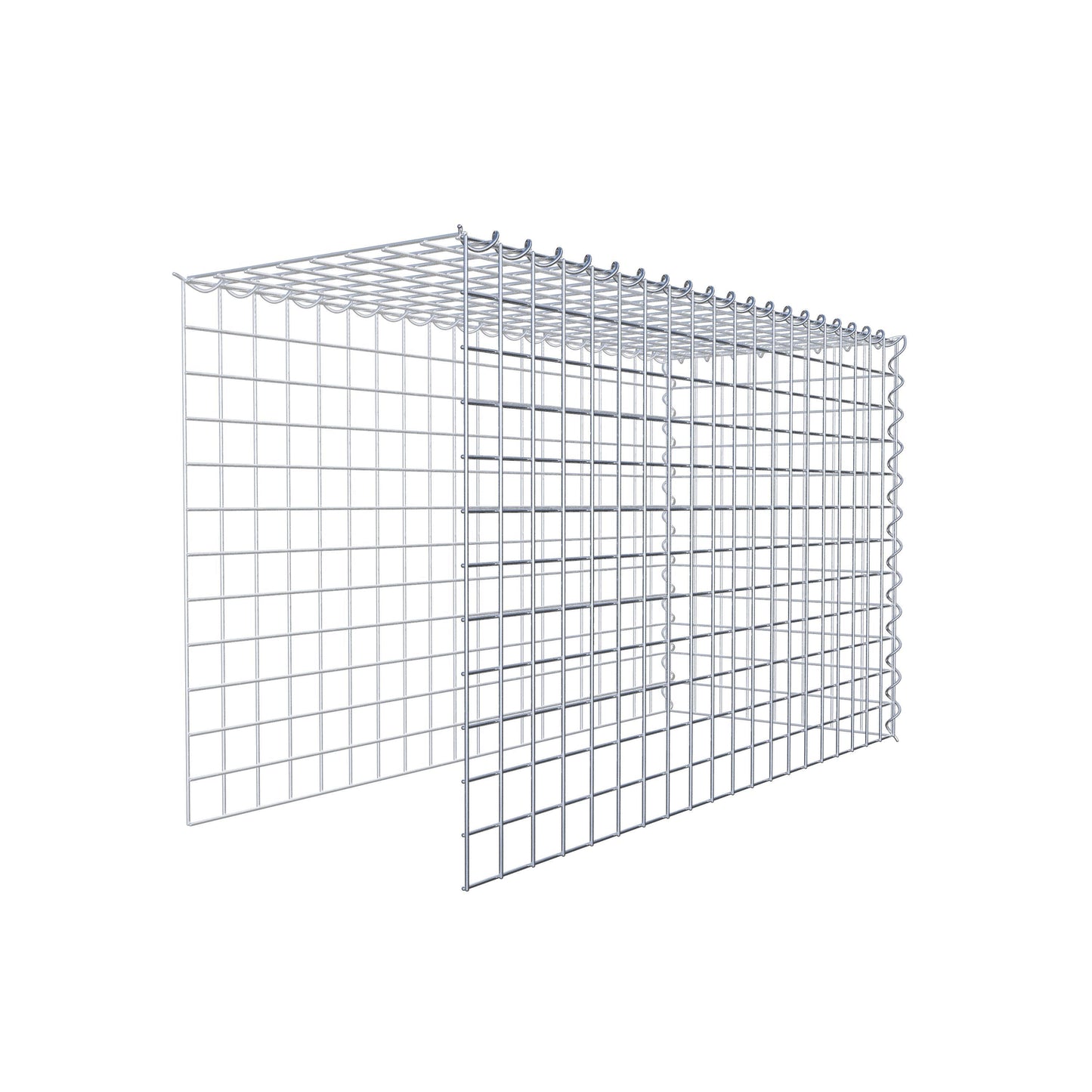 Anbaugabione Typ 4 100 cm x 60 cm x 40 cm (L x H x T), Maschenweite 5 cm x 5 cm, Spirale