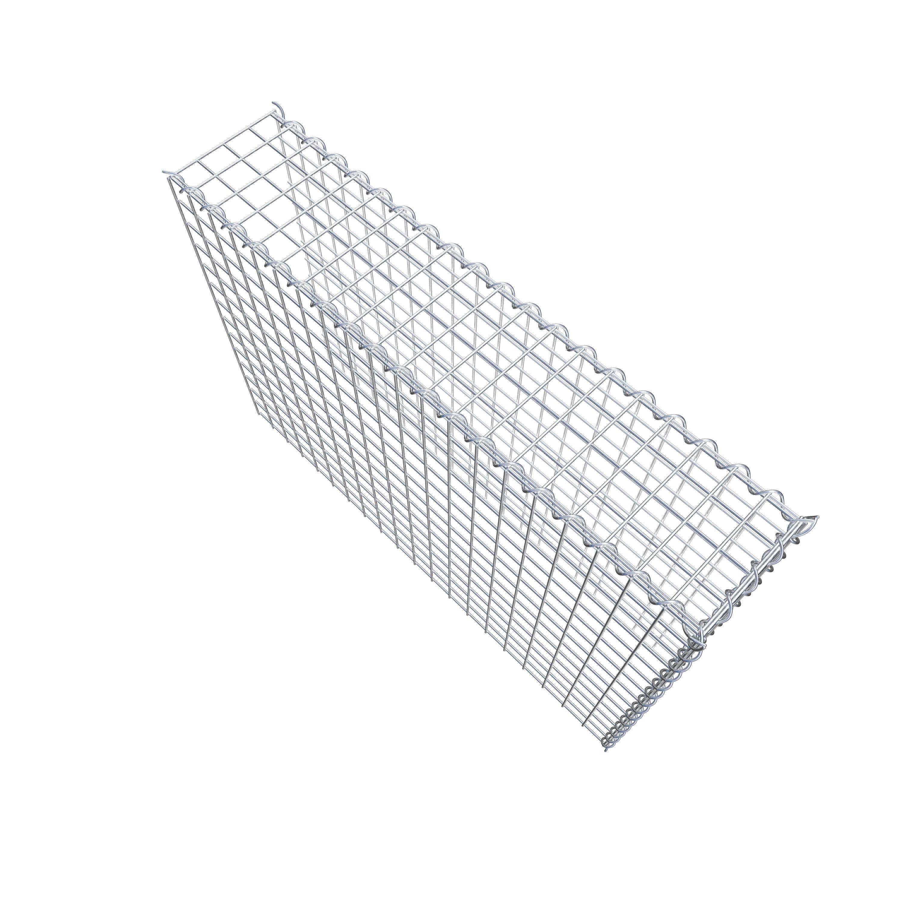 Opvokset gabion type 4 100 cm x 70 cm x 20 cm (L x H x D), maskestørrelse 5 cm x 5 cm, spiral