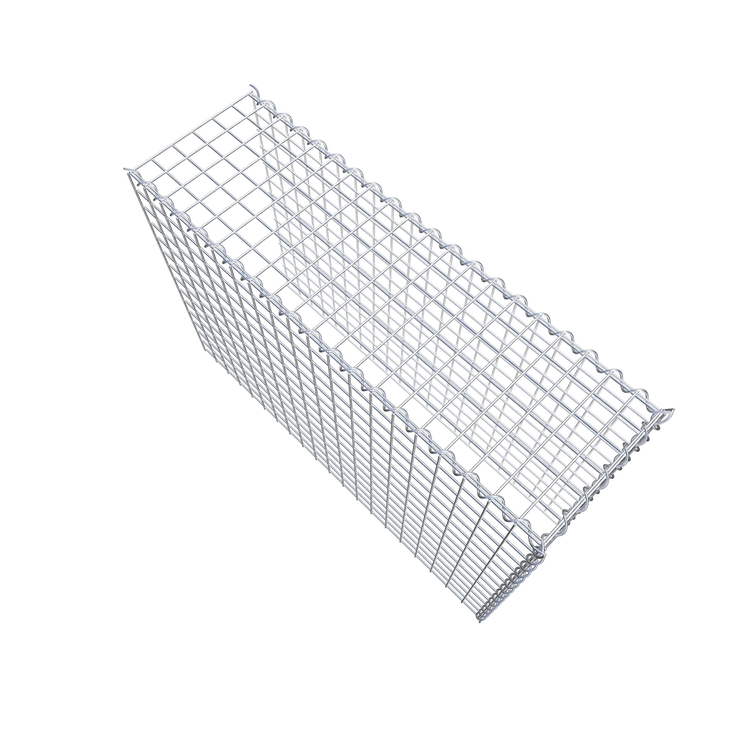 Grown-on gabion type 4 100 cm x 70 cm x 30 cm (L x H x D), mesh size 5 cm x 5 cm, spiral