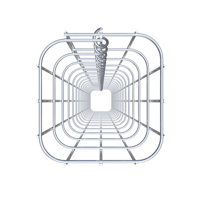 Coluna de gabião quadrada 17 cm x 17 cm, 160 cm de altura, PM 5 cm x 10 cm