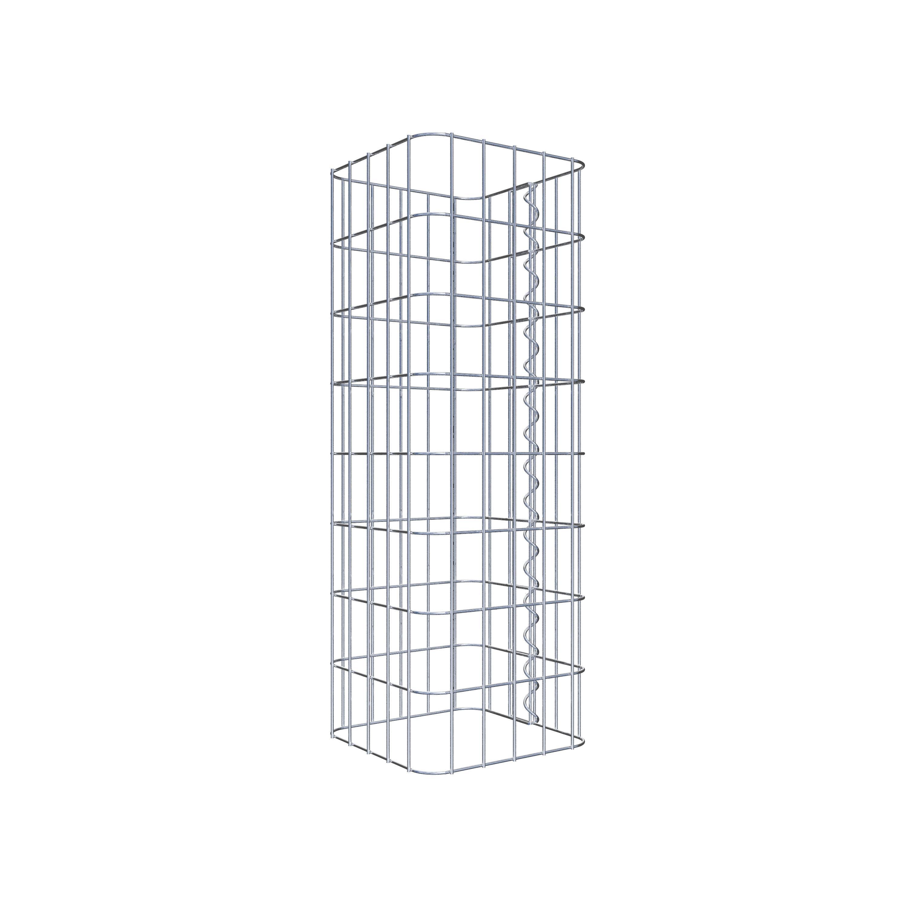 Gabionensäule eckig 27  cm x 27  cm, 80 cm Höhe, MW 5 cm x 10 cm