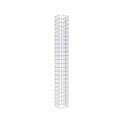 Colonne de gabion carrée 27 cm x 27 cm, 230 cm de hauteur, MW 5 cm x 10 cm