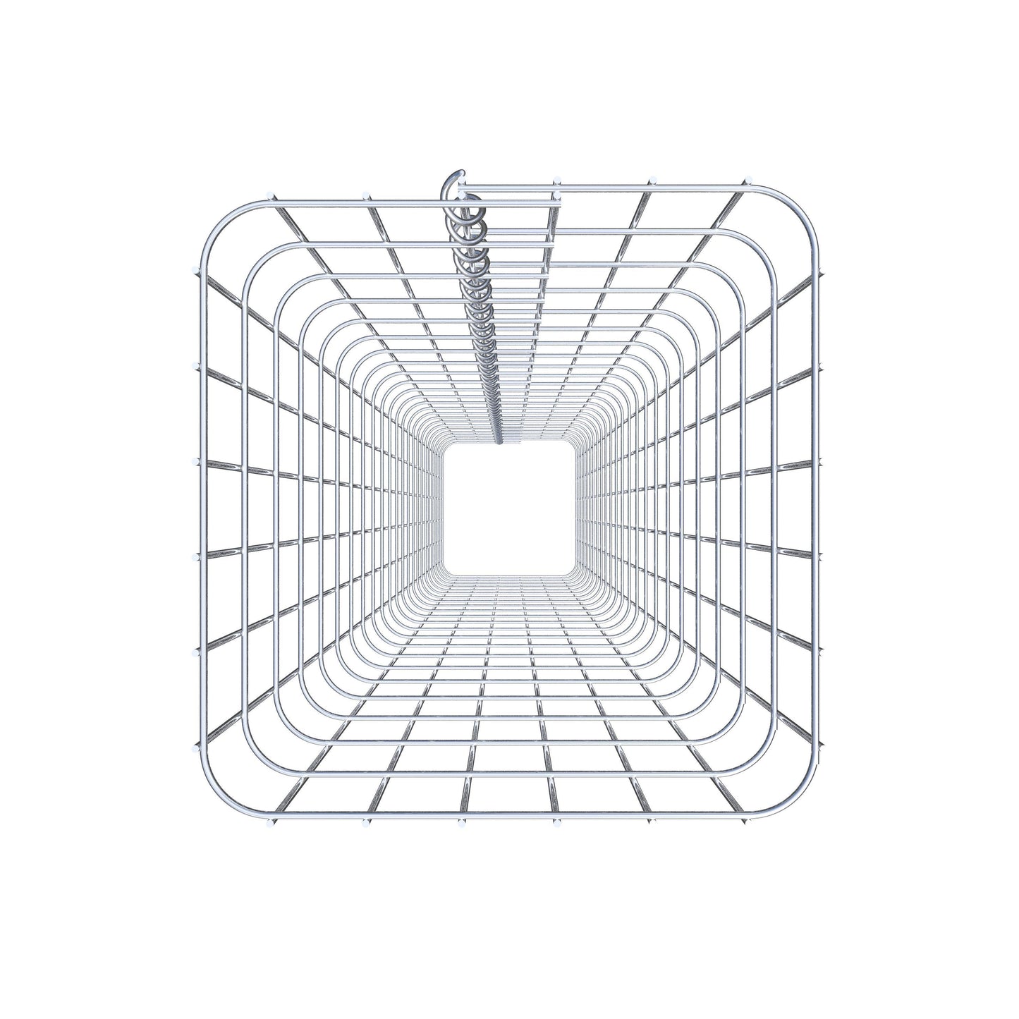 Coluna de gabião quadrada 32 cm x 32 cm, 230 cm de altura, PM 5 cm x 10 cm