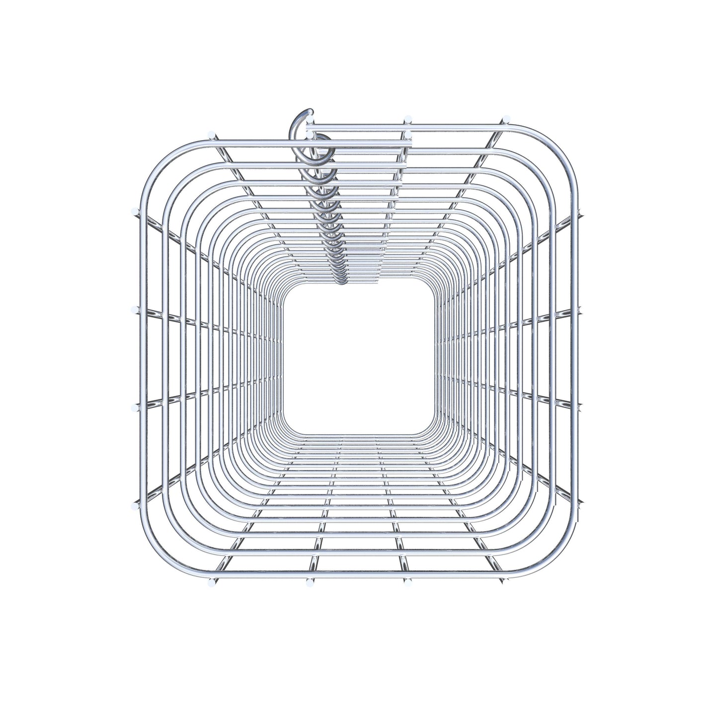 Gabionensäule eckig 22  cm x 22  cm, 80 cm Höhe, MW 5 cm x 5 cm