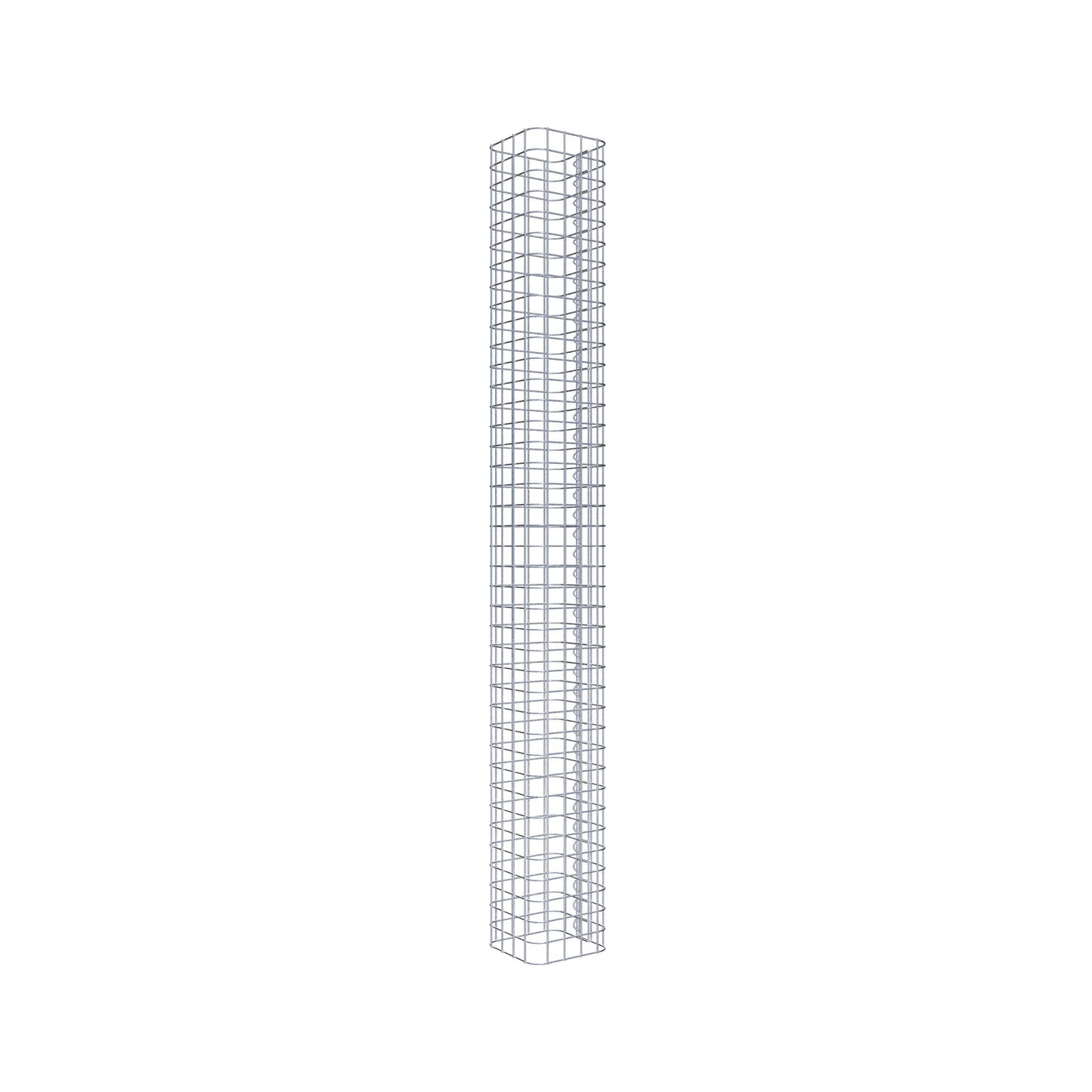 Colonne de gabion carrée 22 cm x 22 cm, hauteur 200 cm, MW 5 cm x 5 cm