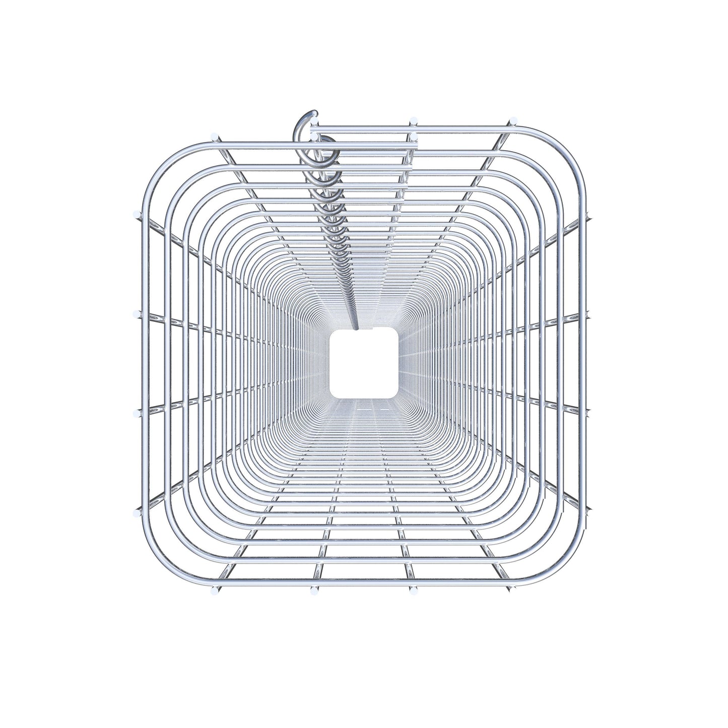 Colonna di gabbioni, quadrata 22 cm x 22 cm, alta 230 cm, MW 5 cm x 5 cm