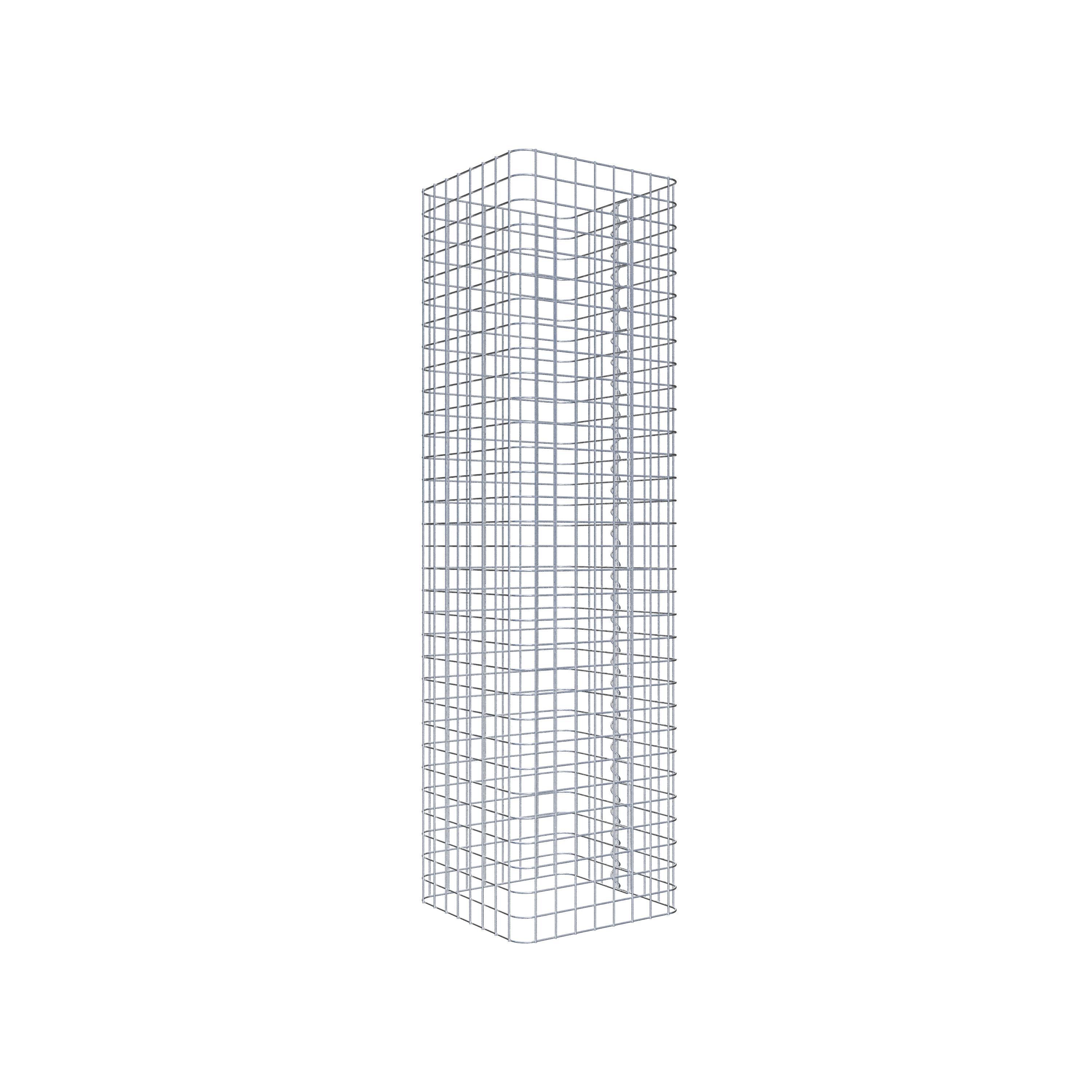 Gabionensäule eckig 42  cm x 42  cm, 160 cm Höhe, MW 5 cm x 5 cm