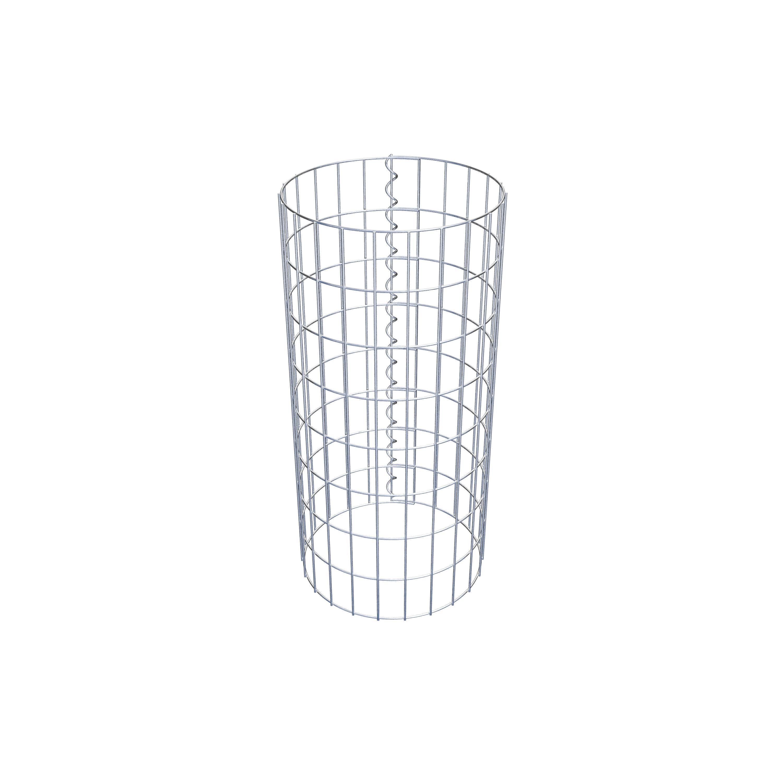 Gabionensäule rund 37  cm Durchmesser, 80  cm Höhe, Maschenweite 5 cm x 10 cm