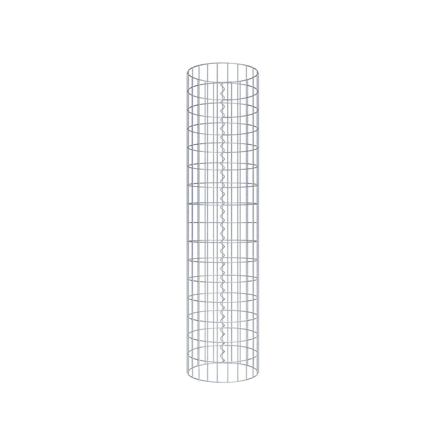 Gabion column around 37 cm diameter, 160 cm height, mesh size 5 cm x 10 cm