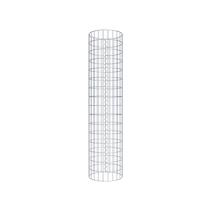Gabion column around 37 cm diameter, 160 cm height, mesh size 5 cm x 10 cm