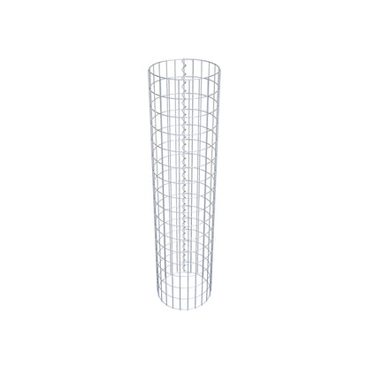Gabion column around 37 cm diameter, 160 cm height, mesh size 5 cm x 10 cm