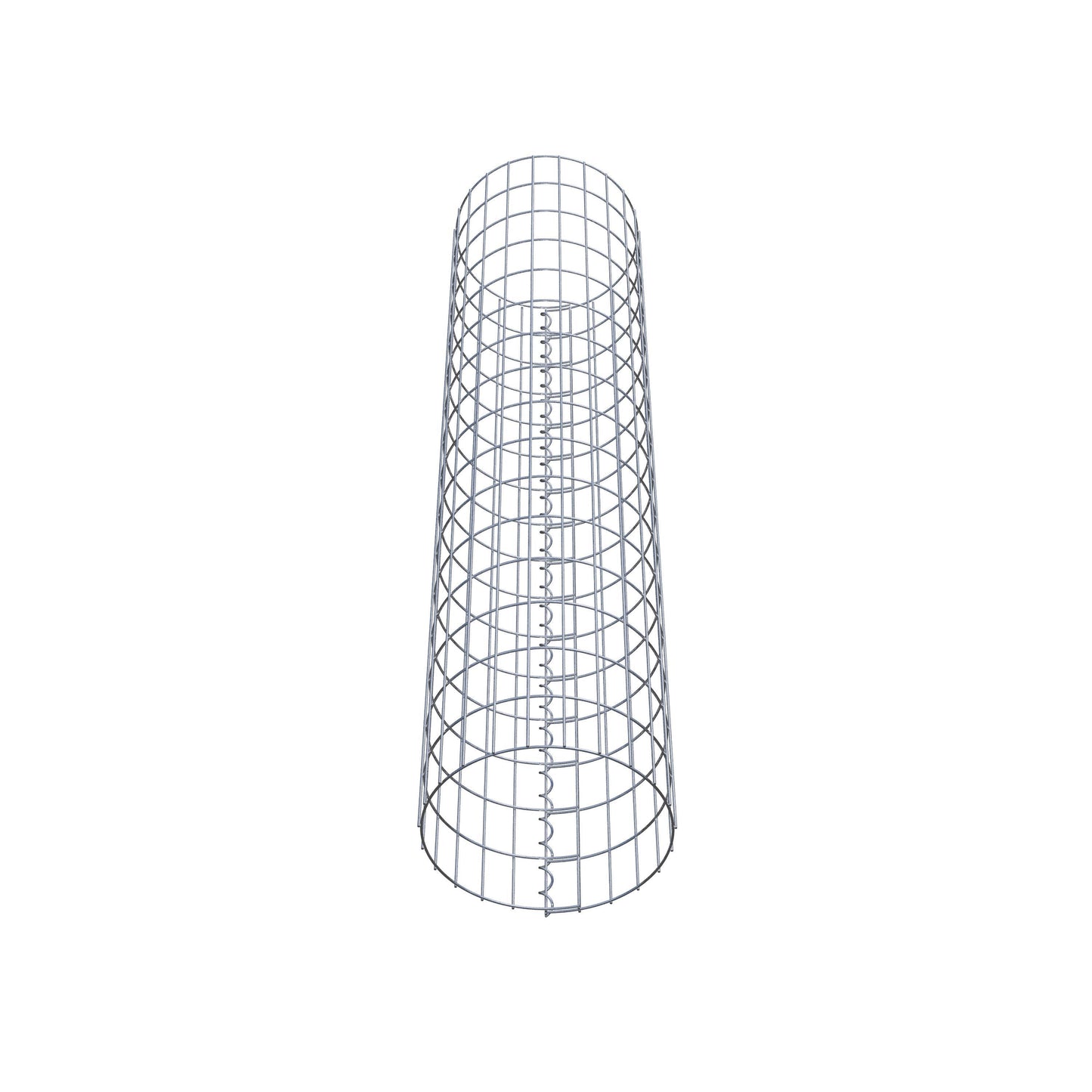 Gabion column around 37 cm diameter, 160 cm height, mesh size 5 cm x 10 cm