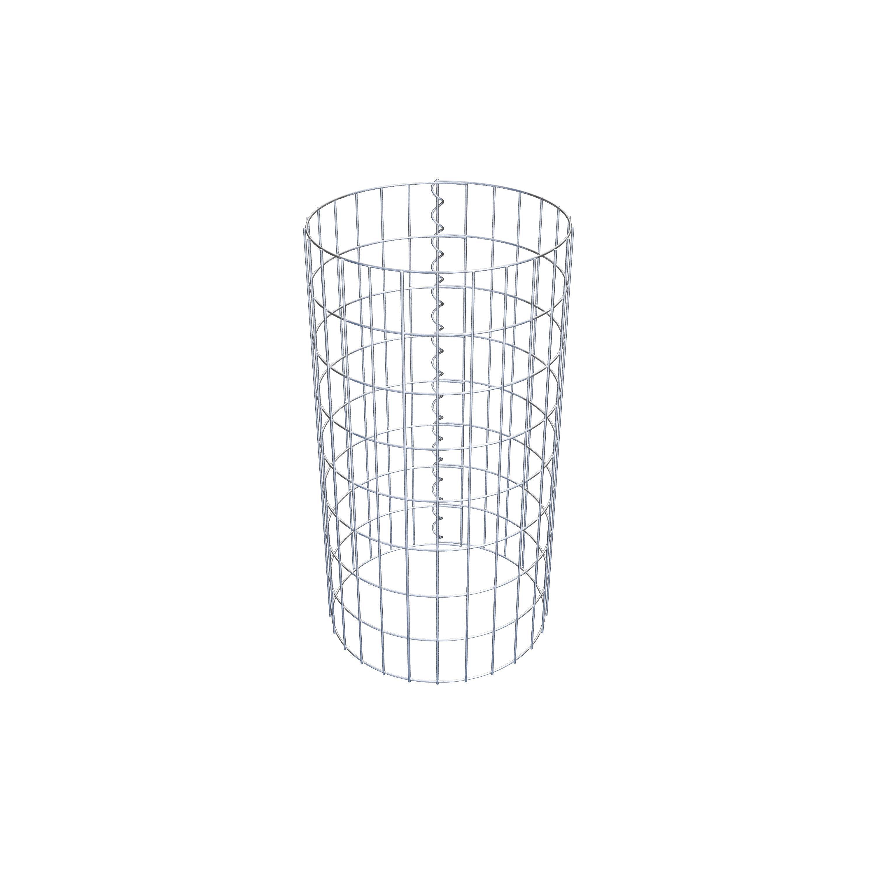 Gabionensäule rund 42  cm Durchmesser, 80  cm Höhe, Maschenweite 5 cm x 10 cm