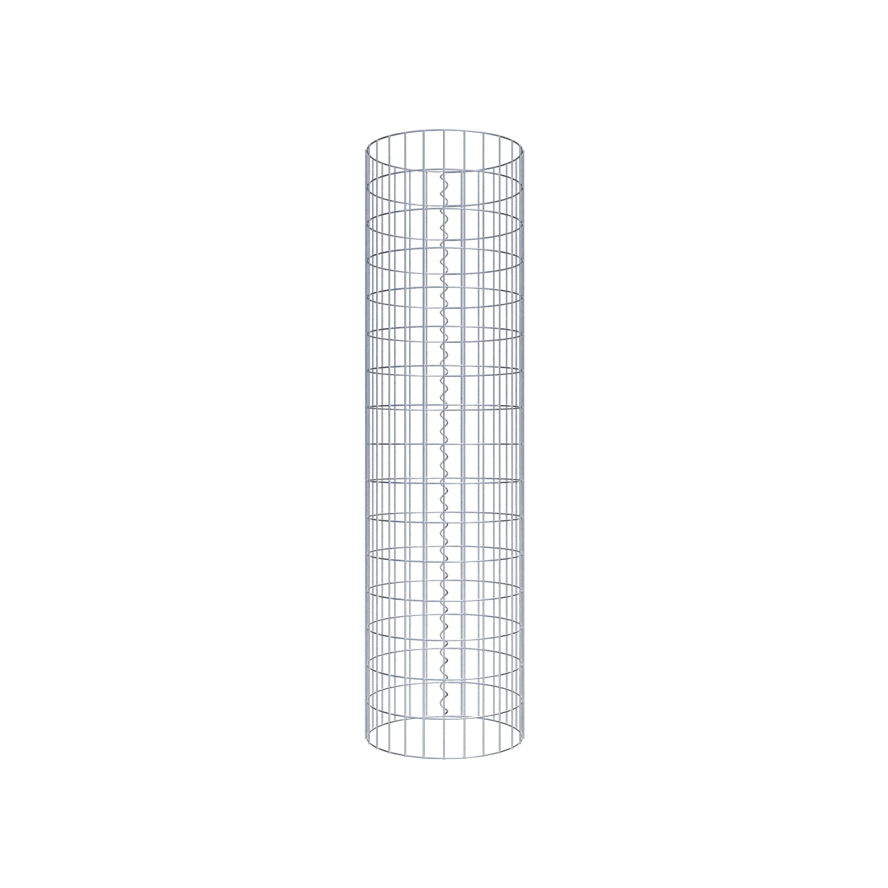 Gabionensäule rund 42  cm Durchmesser, 160  cm Höhe, Maschenweite 5 cm x 10 cm