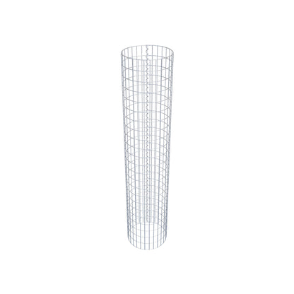Colonne de gabion ronde 47 cm de diamètre, 230 cm de hauteur, mailles 5 cm x 10 cm