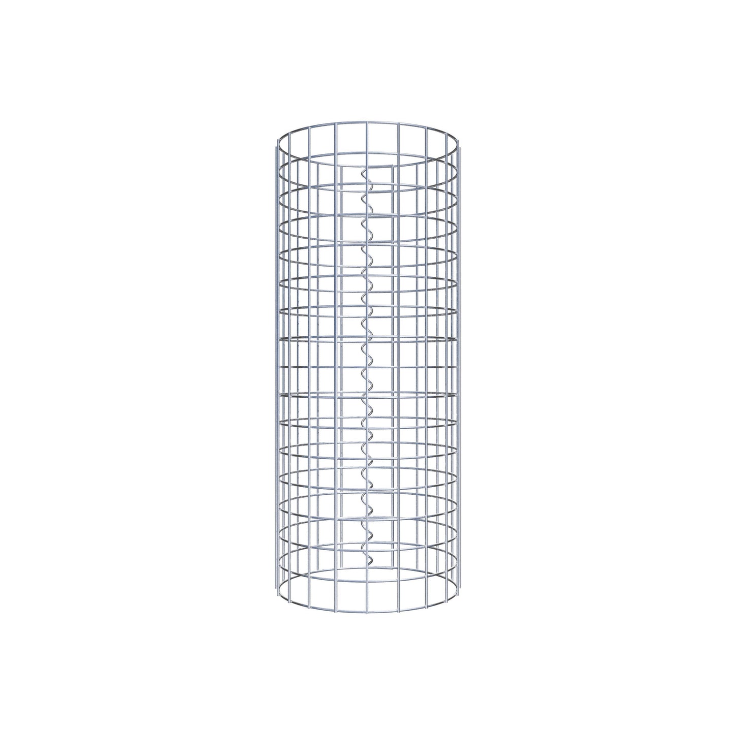 Gabion column around 32 cm diameter, 80 cm height, mesh size 5 cm x 5 cm