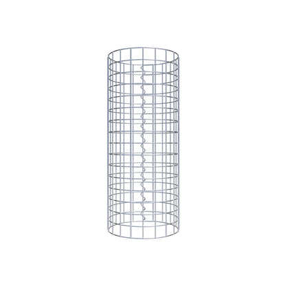 Gabion column around 32 cm diameter, 80 cm height, mesh size 5 cm x 5 cm