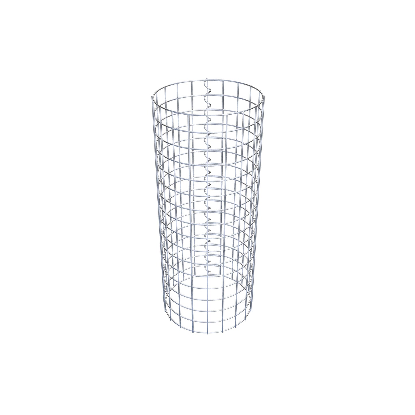 Gabion column around 32 cm diameter, 80 cm height, mesh size 5 cm x 5 cm