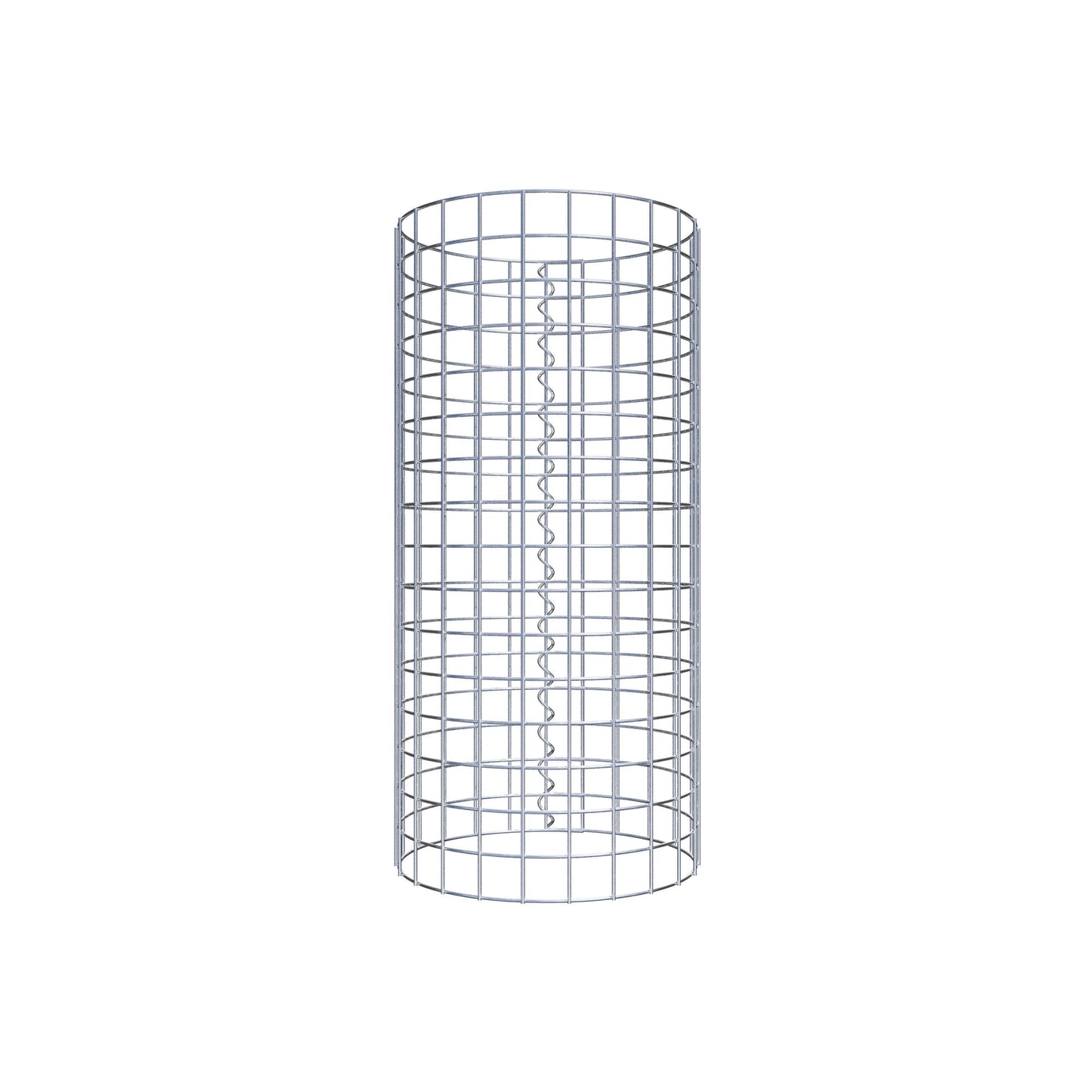Gabion column around 37 cm diameter, 80 cm height, mesh size 5 cm x 5 cm
