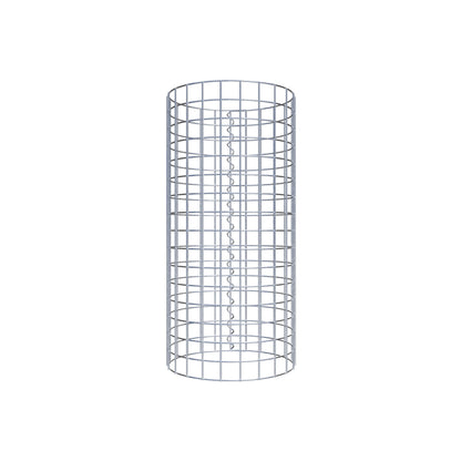 Gabion column around 37 cm diameter, 80 cm height, mesh size 5 cm x 5 cm