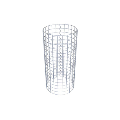 Gabion column around 37 cm diameter, 80 cm height, mesh size 5 cm x 5 cm