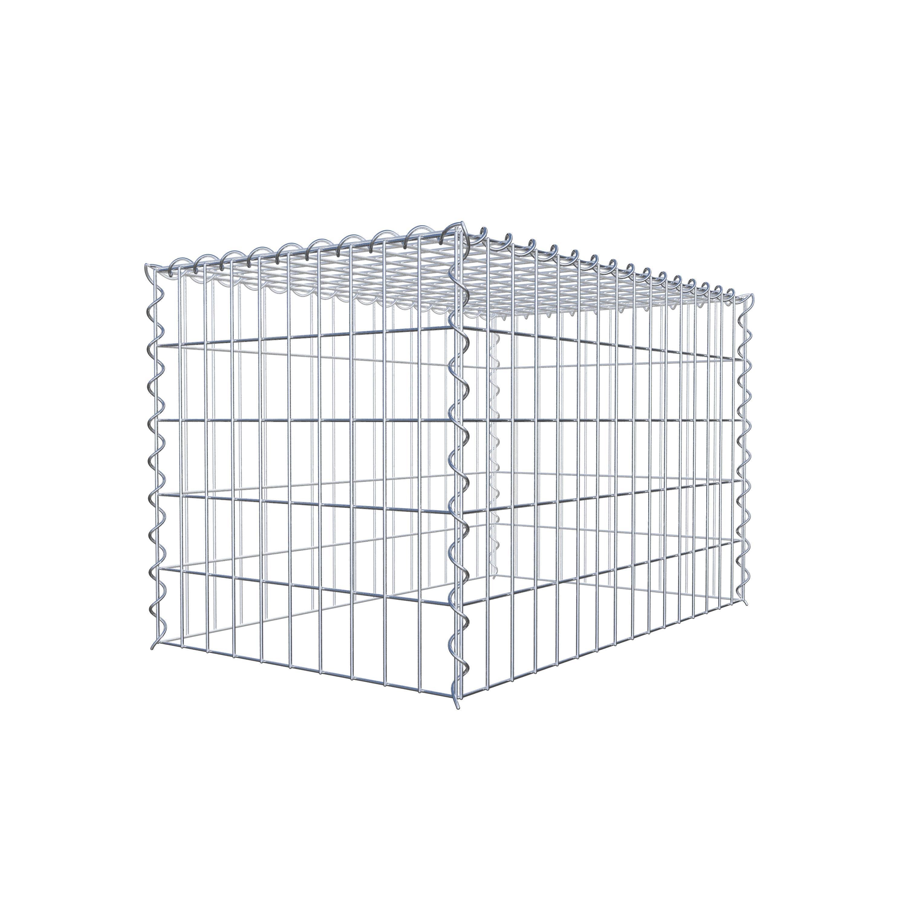 Grown-on gabion type 3 80 cm x 50 cm x 50 cm (L x H x D), mesh size 5 cm x 10 cm, spiral