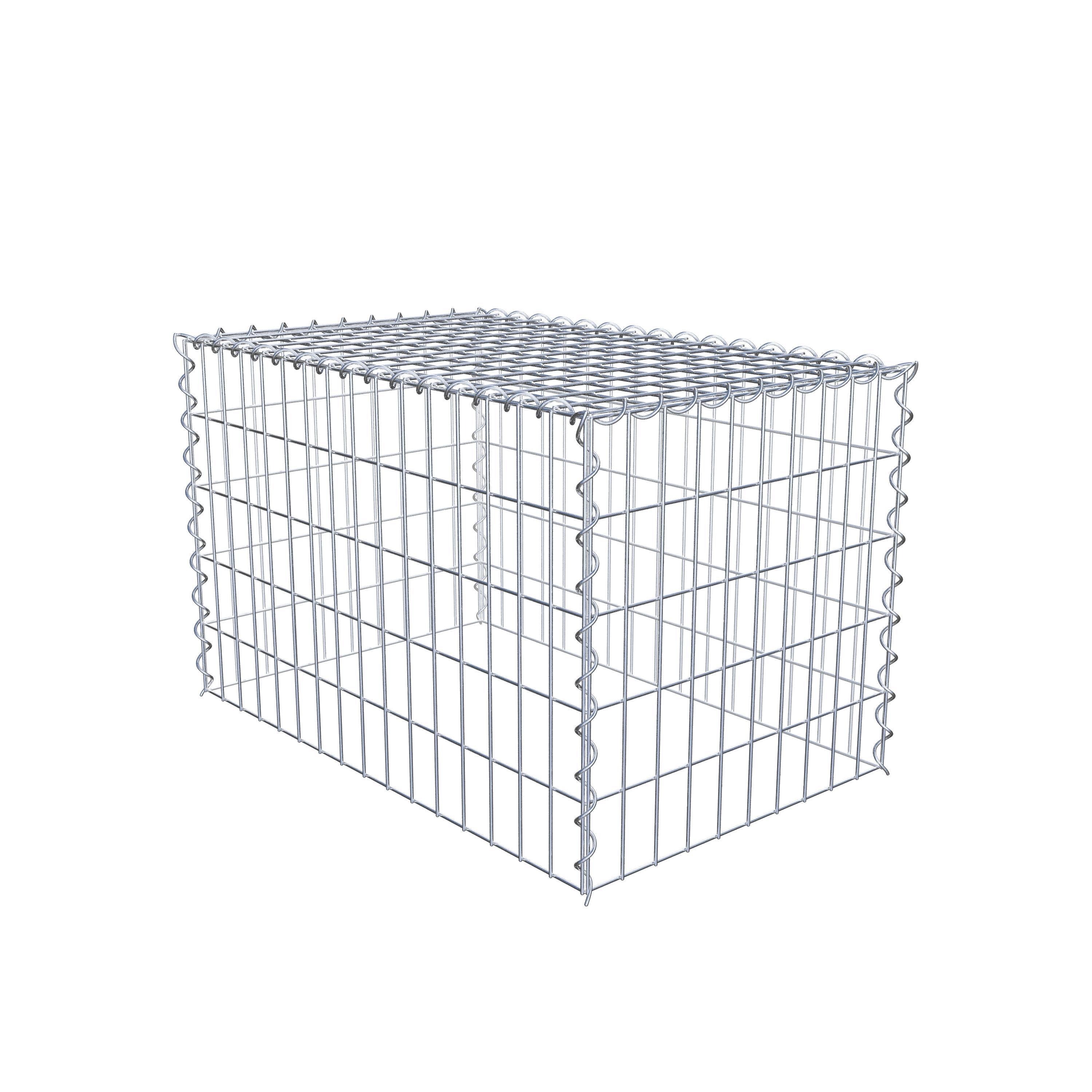 Grown-on gabion type 3 80 cm x 50 cm x 50 cm (L x H x D), mesh size 5 cm x 10 cm, spiral