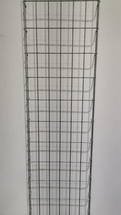 Lengte kabelkanaal 29 cm, diepte 5 cm, maaswijdte 5 x 10 cm