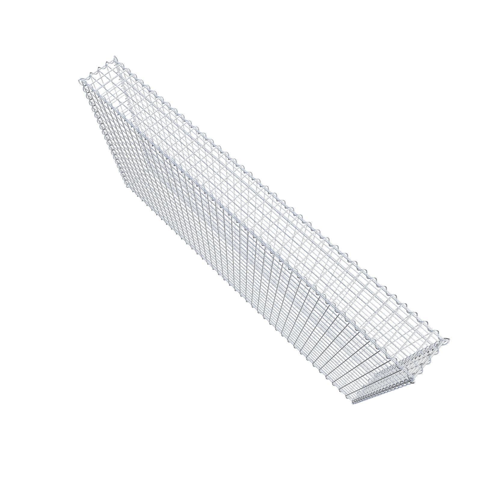 Gabião 200 cm x 100 cm x 20 cm (C x A x P), malhagem 5 cm x 5 cm, espiral