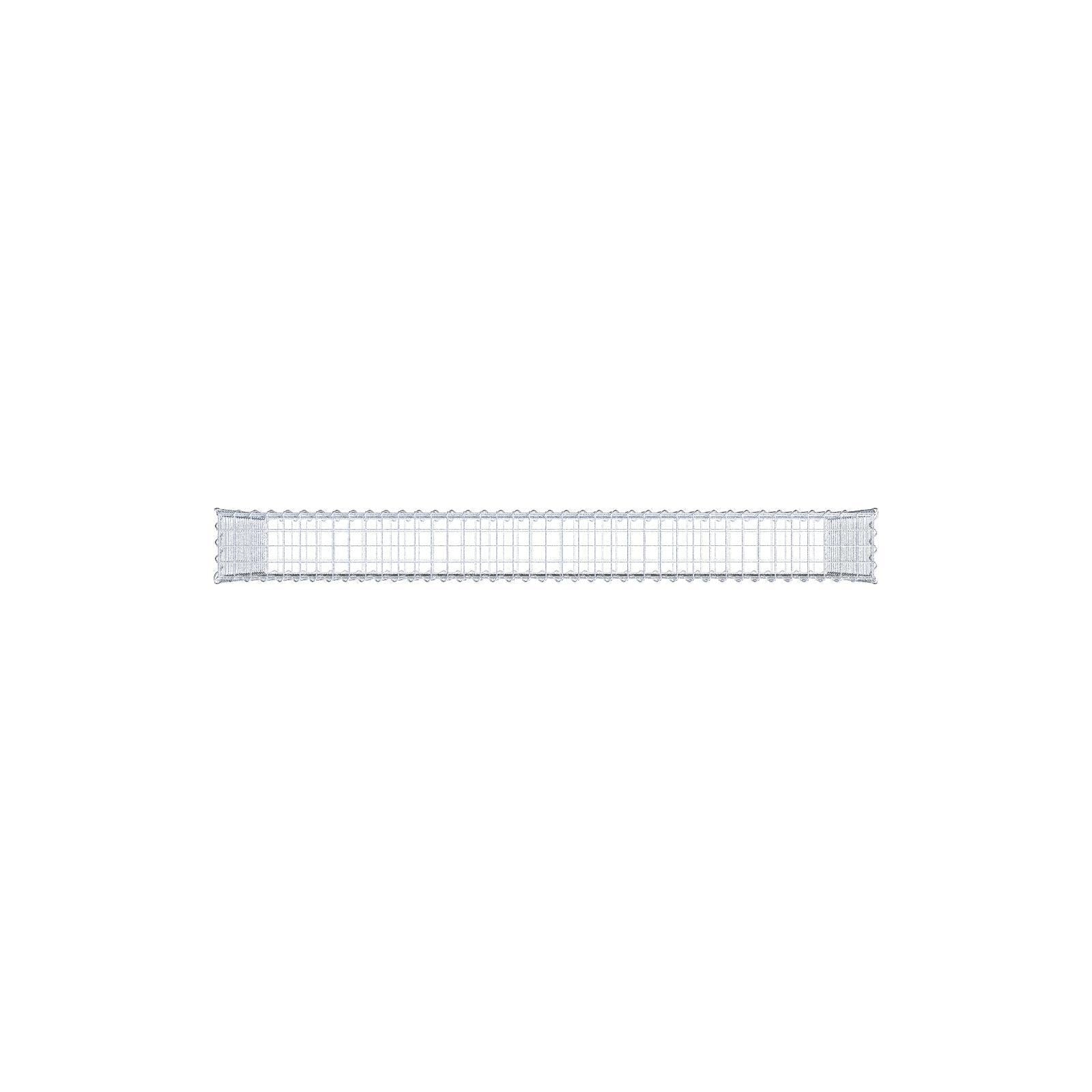 Gabião 200 cm x 100 cm x 20 cm (C x A x P), malhagem 5 cm x 5 cm, espiral