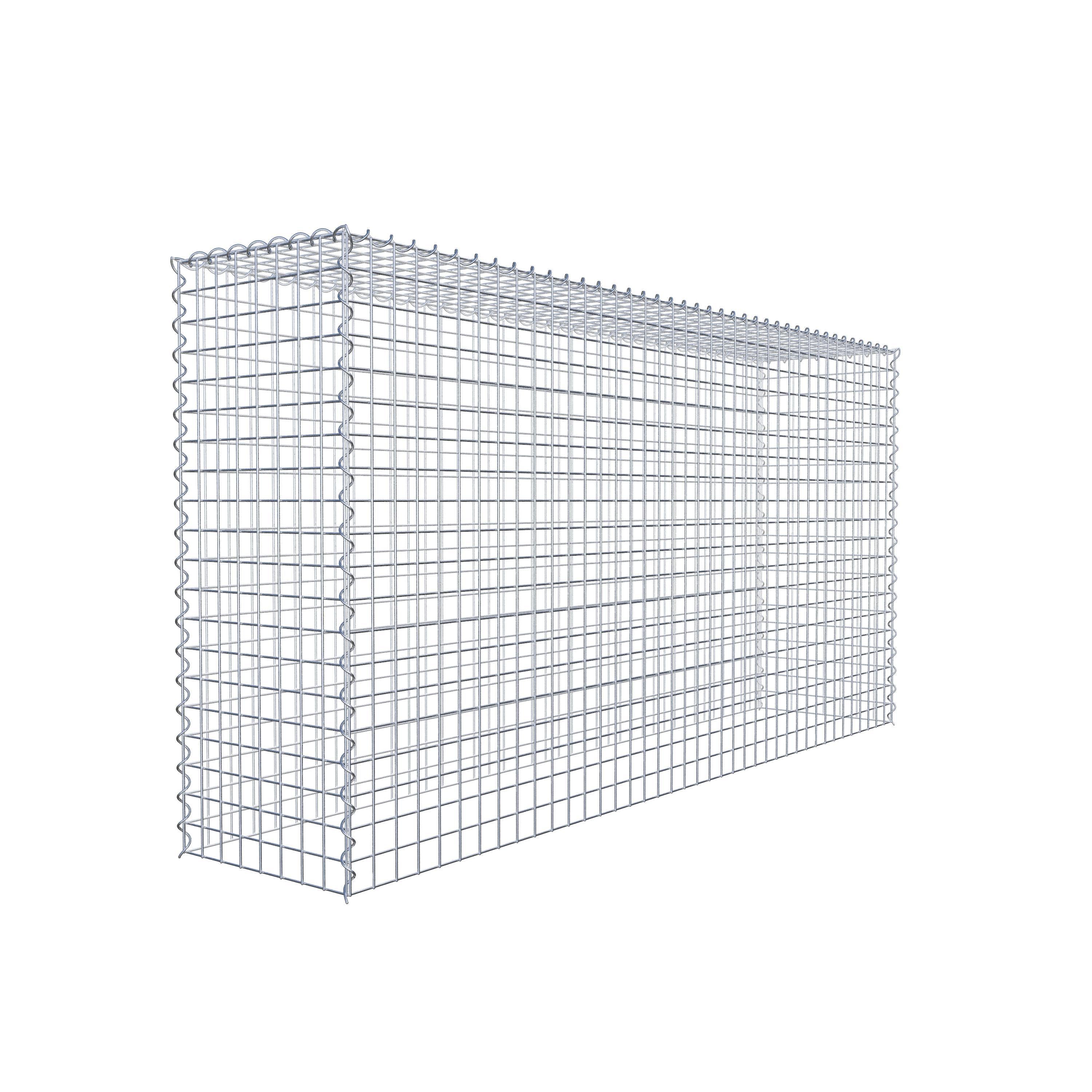 Grown-on gabion type 3 200 cm x 100 cm x 40 cm (L x H x D), mesh size 5 cm x 5 cm, spiral