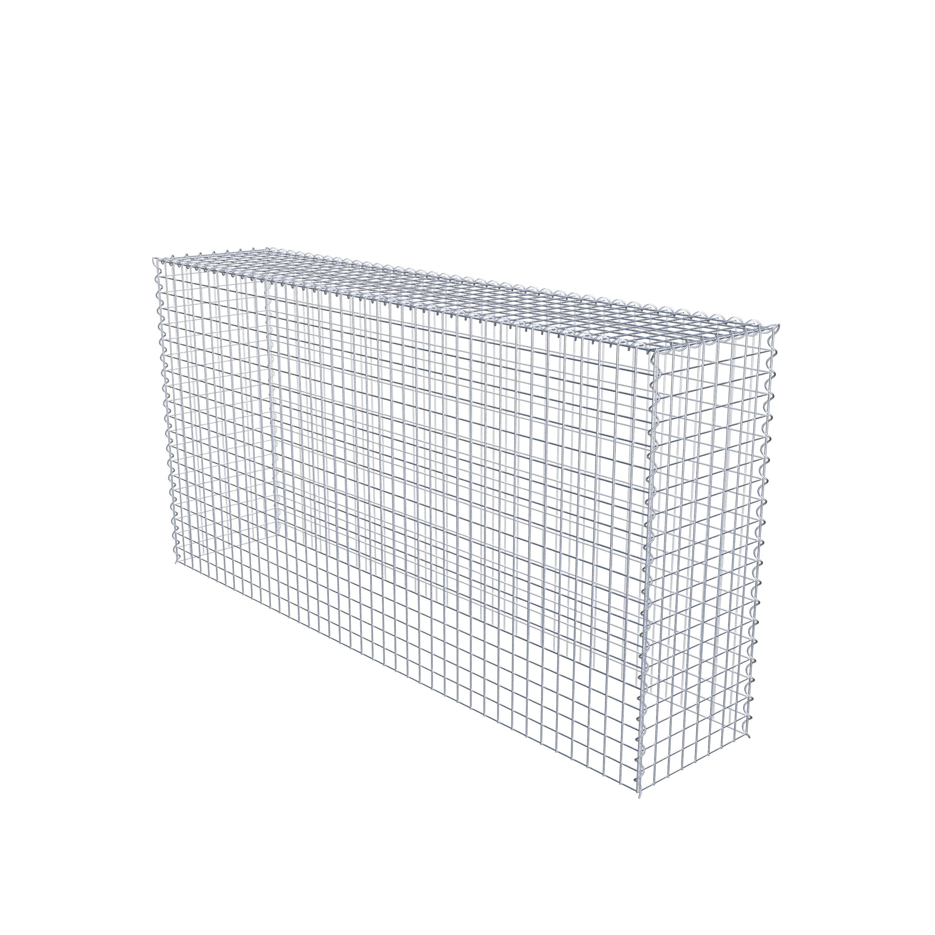 Grown-on gabion type 3 200 cm x 100 cm x 40 cm (L x H x D), mesh size 5 cm x 5 cm, spiral