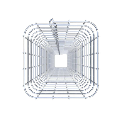 Colonna rettangolare in gabbione zincato a caldo, 22 cm x 22 cm, altezza 200 cm, MW 5 cm x 5 cm