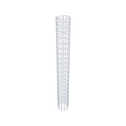 Gabionensäule rund feuerverzinkt, 22 cm  Durchmesser, 200 cm Höhe, MW 5 cm x 10 cm