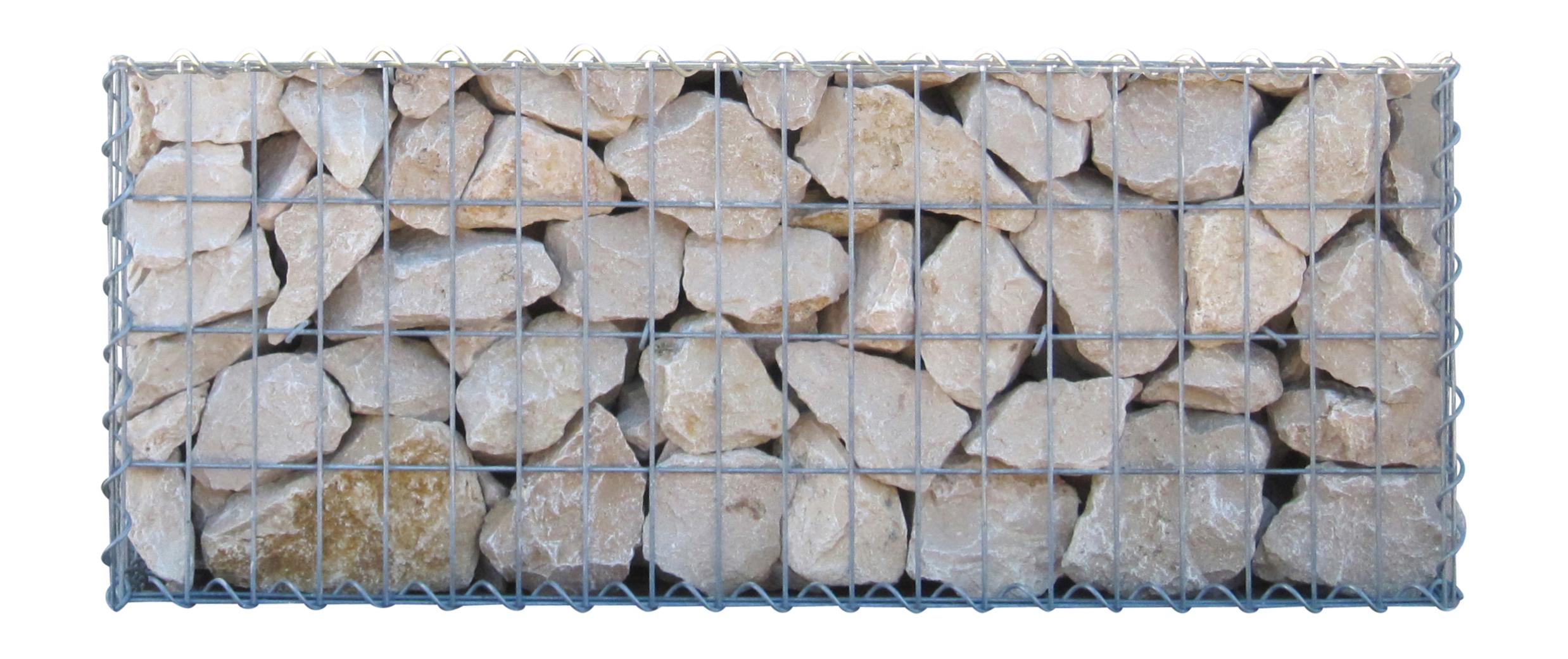 Gabion 100 cm x 40 cm x 30 cm (L x H x D), maskestørrelse 5 cm x 10 cm, spiral