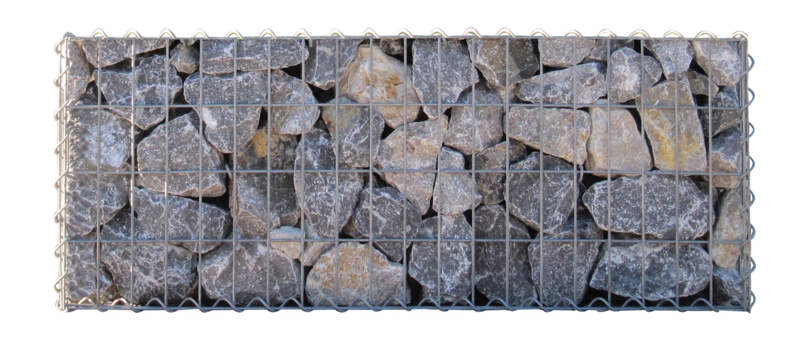 Gabion 100 cm x 40 cm x 30 cm (L x H x D), maskestørrelse 5 cm x 10 cm, spiral