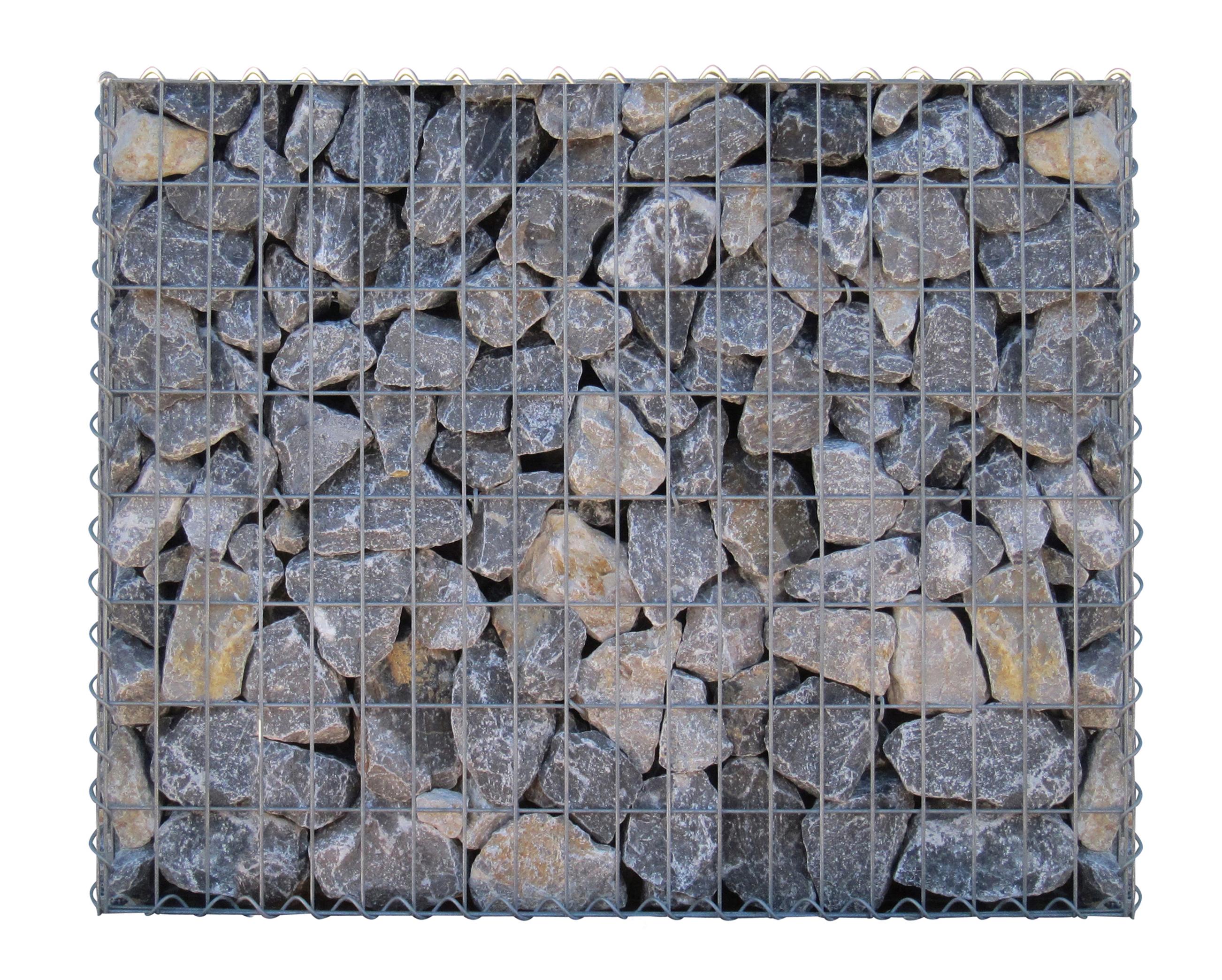 Gabião 100 cm x 80 cm x 30 cm (C x A x P), malhagem 5 cm x 10 cm, espiral