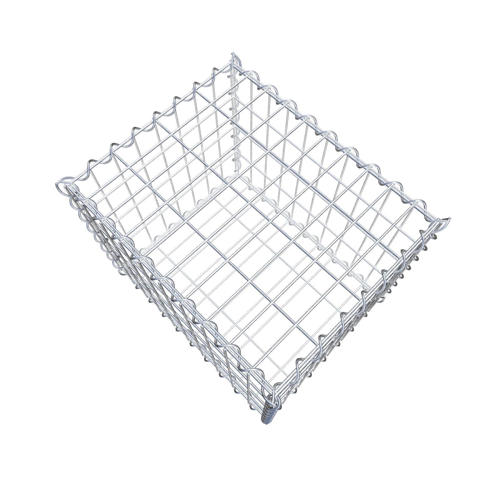 Gabbione 50 cm x 40 cm x 40 cm (L x H x P), maglia 5 cm x 10 cm, spirale