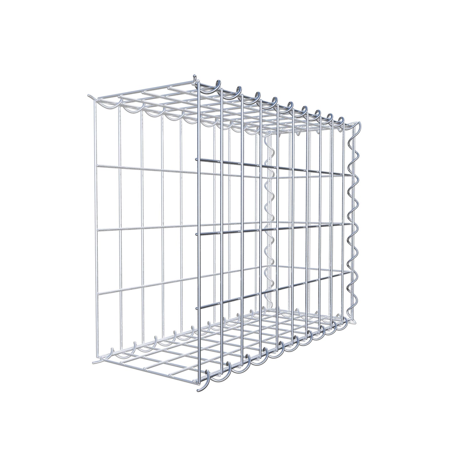 Gabion rapporté type 2 50 cm x 40 cm x 20 cm (L x H x P), mailles 5 cm x 10 cm, spirale