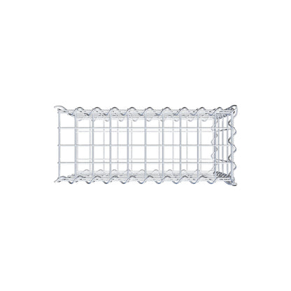 Gabion rapporté type 2 50 cm x 40 cm x 20 cm (L x H x P), mailles 5 cm x 10 cm, spirale