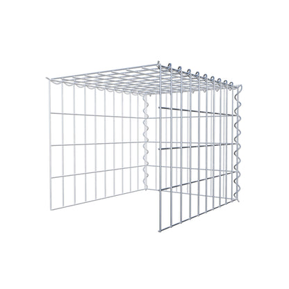 Gabião tipo 4 50 cm x 40 cm x 40 cm (C x A x P), malhagem 5 cm x 10 cm, espiral