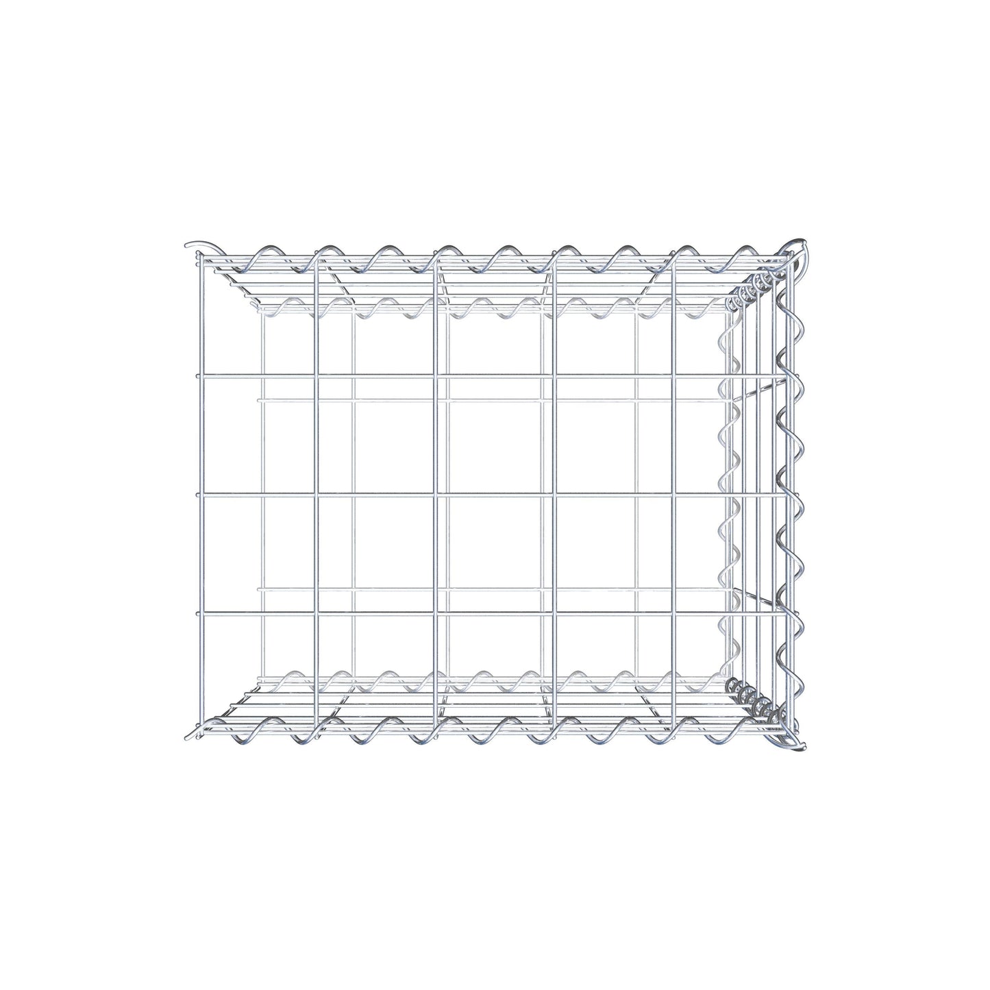 Add-on schanskorf type 2 50 cm x 40 cm x 40 cm (L x H x D), maaswijdte 10 cm x 10 cm, spiraal