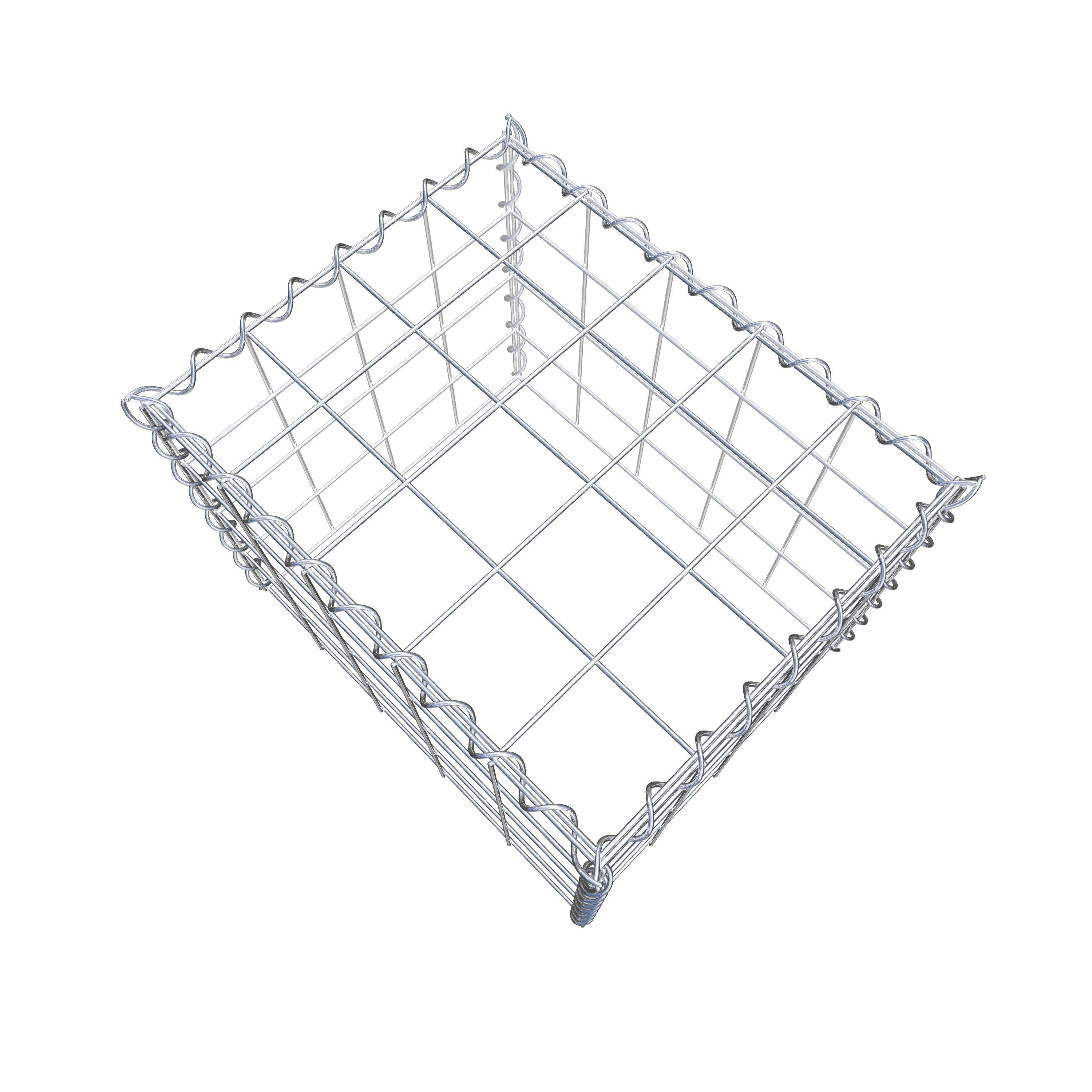 Anbaugabione Typ 3 50 cm x 40 cm x 40 cm (L x H x T), Maschenweite 10 cm x 10 cm, Spirale