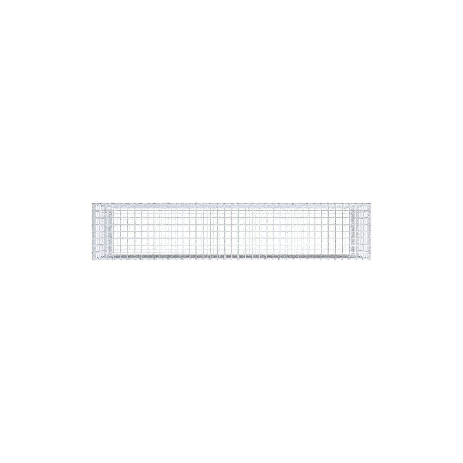 Gavión 200 cm x 100 cm x 40 cm (L x A x P), luz de malla 5 x 5 cm, anillo en espiral