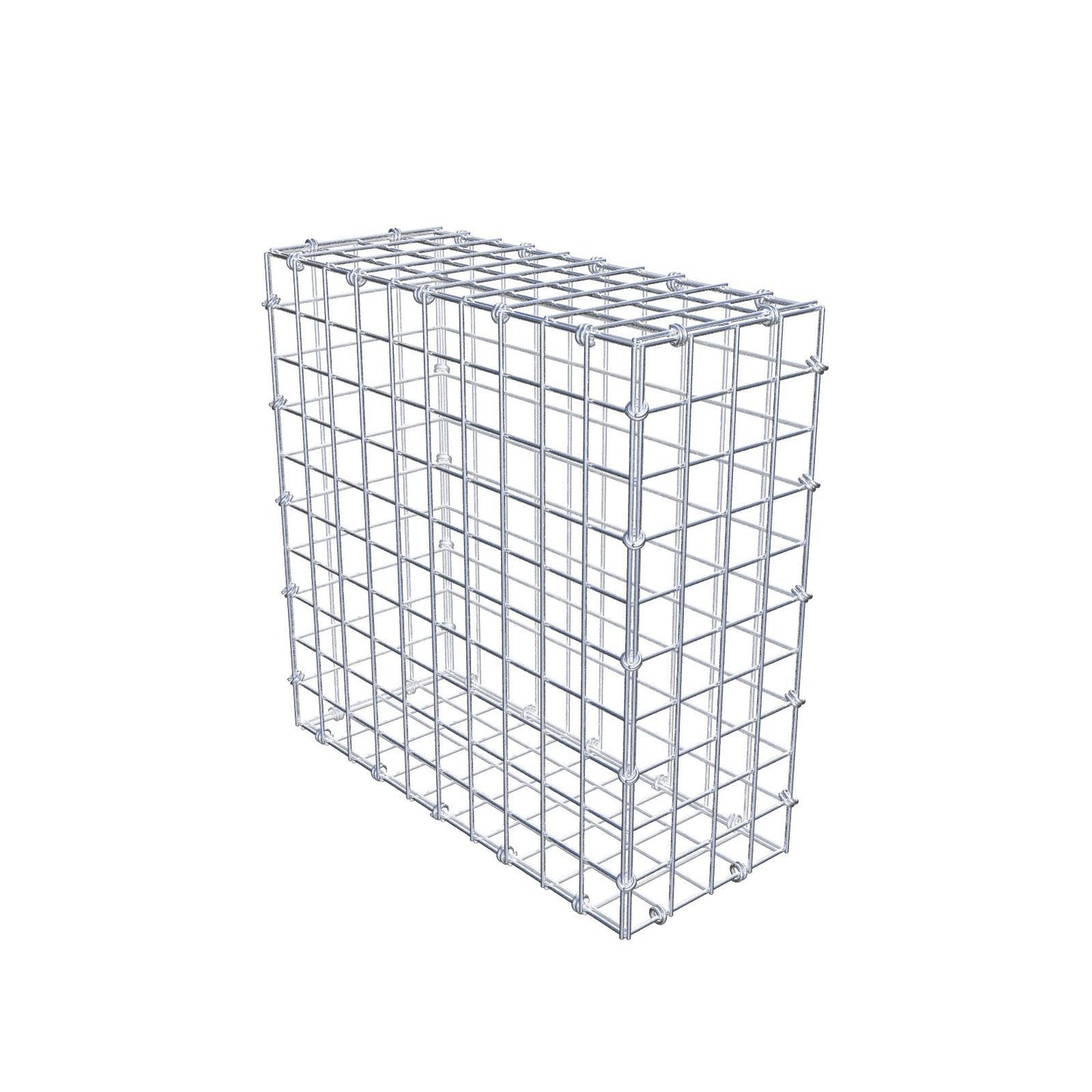 Gabion 50 cm x 50 cm x 20 cm (L x H x P), mailles 5 x 5 cm, anneau en spirale
