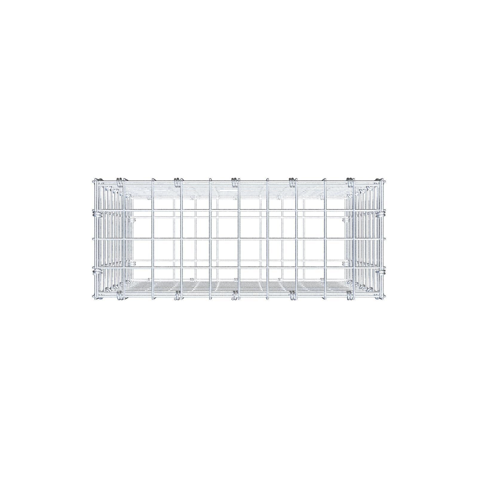 Gabião 50 cm x 50 cm x 20 cm (C x A x P), malhagem 5 x 5 cm, anel espiral